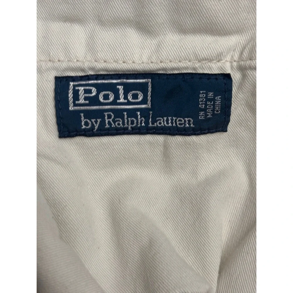 Polo Ralph Lauren Men Khaki Chino Trousers Button Fly Tan‎ Cotton Pants 36X32